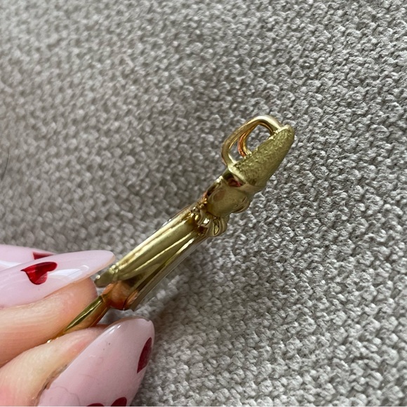 Estate⭐️18K Gold⭐️Clown Jester Mother's Charm Pendant - Picture 7 of 8